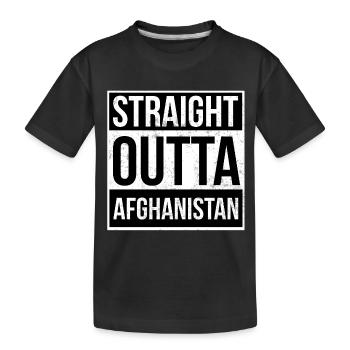 Straight Outta Afghanistan! - Kinder Premium Bio T-Shirt - Schwarz - Vorne
