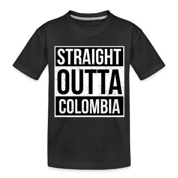 Straight Outta Colombia! - Kinder Premium Bio T-Shirt - Schwarz - Vorne