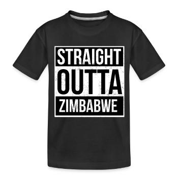 Straight Outta Zimbabwe! | Bestes Land - Kinder Premium Bio T-Shirt - Schwarz - Vorne
