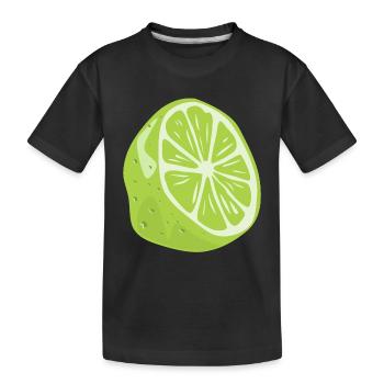 Lime Healthy Nutrition Delicious Gift - Kids' Premium Organic T-Shirt - black - Front