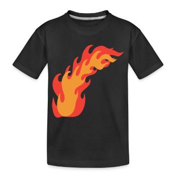 Flames Fire - Kids' Premium Organic T-Shirt - black - Front