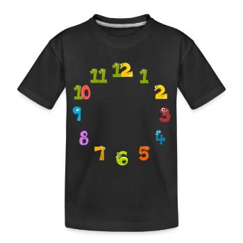 clock time clock time hourglass hourglass94 - Kids' Premium Organic T-Shirt - black - Front
