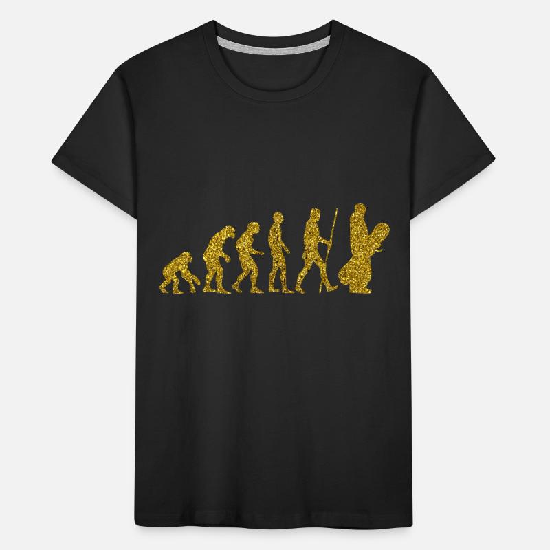 Evolution Snowboard Effet Golden Glitter T-shirt bio Premium Enfant