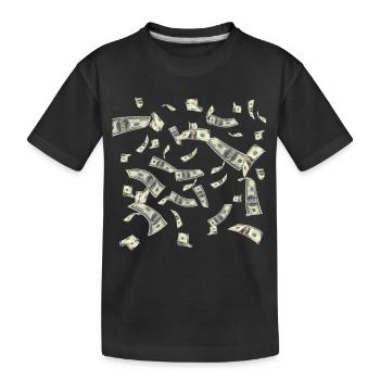 Cash flow Cash rain - Kids' Premium Organic T-Shirt - black - Front