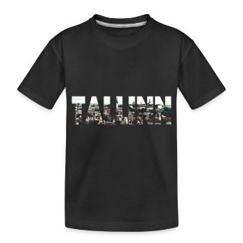 Ville Vieille Ville Tallinn Estonie Ville Photoart - T-shirt bio Premium Enfant - noir - Devant