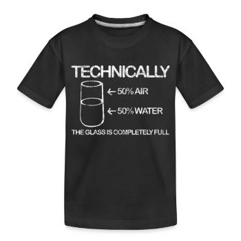 Techniquement, le verre est tout à fait appel science complète - T-shirt bio Premium Enfant - noir - Devant