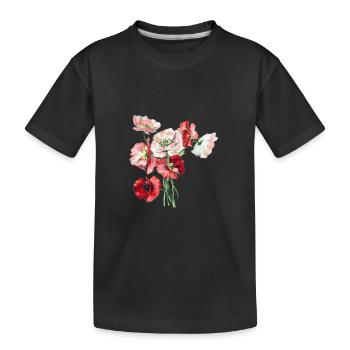 Blumenstrauß - Kinder Premium Bio T-Shirt - Schwarz - Vorne