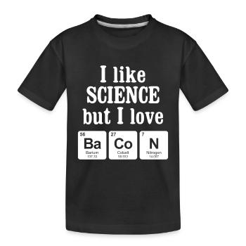 I love Ba Co N - shirt élément drôle - cadeau - T-shirt bio Premium Enfant - noir - Devant