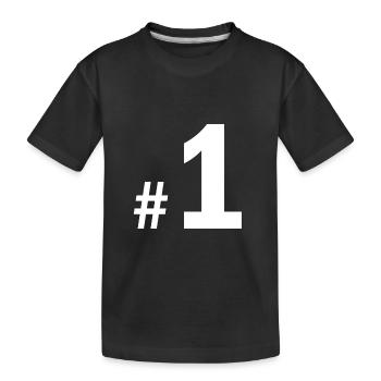 Number one - Kids' Premium Organic T-Shirt - black - Front