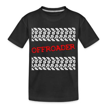 Offroader 4x4 four-wheel tire tracks off-road vehicle - Kids' Premium Organic T-Shirt - black - Front