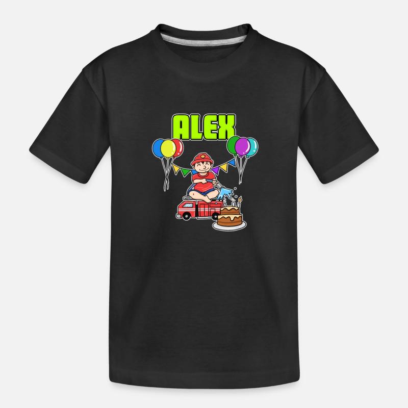 Alex cadeau sapeurs-pompiers - T-shirt bio Premium Enfant - noir