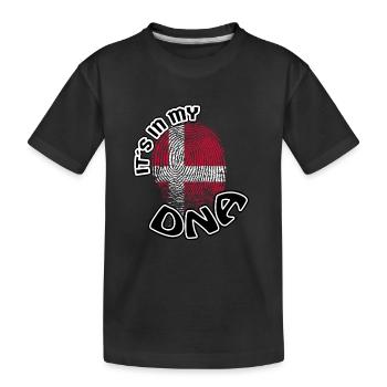 Geschenk Its in my dna dns roots Daenemark - Kinder Premium Bio T-Shirt - Schwarz - Vorne