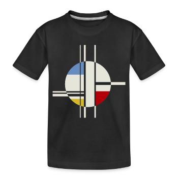 Rectangles circulaires Art moderne abstrait - T-shirt bio Premium Enfant - noir - Devant
