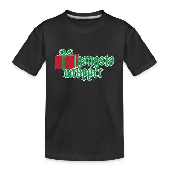 wrapper rappeur Gangster Noël - T-shirt bio Premium Enfant - noir - Devant