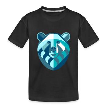 Gardez abstrait blanc bleu - T-shirt bio Premium Enfant - noir - Devant