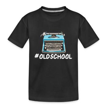 machine à écrire oldschool - T-shirt bio Premium Enfant - noir - Devant