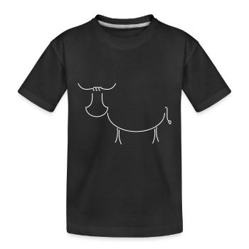 vache - T-shirt bio Premium Enfant - noir - Devant