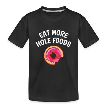 ESSEN MEHR LOLE LEBENSMITTEL - Kinder Premium Bio T-Shirt - Schwarz - Vorne