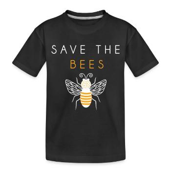 Save the Bees - Protéger les abeilles Nature cadeau - T-shirt bio Premium Enfant - noir - Devant