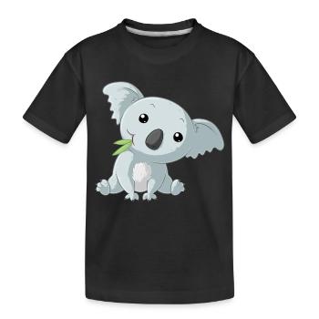 Kleiner Koalabär - Kinder Premium Bio T-Shirt - Schwarz - Vorne