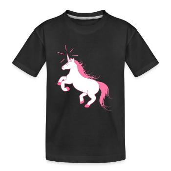 Incroyable Unicorn - La dernière licorne - T-shirt bio Premium Enfant - noir - Devant