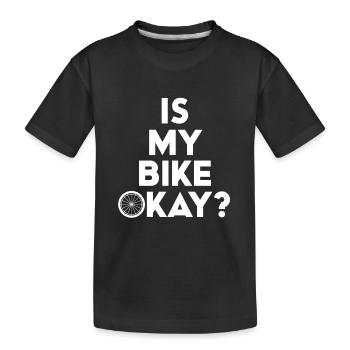 Is my bike ok? - Kids' Premium Organic T-Shirt - black - Front