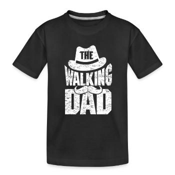 The Walking Dad - Kids' Premium Organic T-Shirt - black - Front