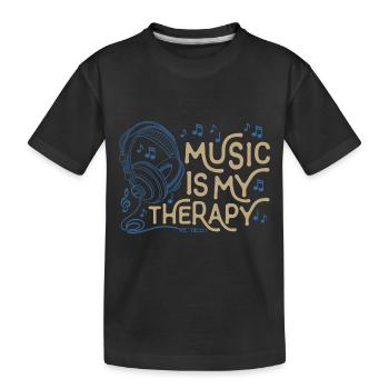 La musique est ma vie Thérapie - T-shirt bio Premium Enfant - noir - Devant