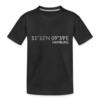 Hamburg coordinates Hell - Kids' Premium Organic T-Shirt - black - Front