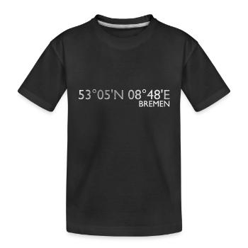 Bremen coordinates Hell - Kids' Premium Organic T-Shirt - black - Front