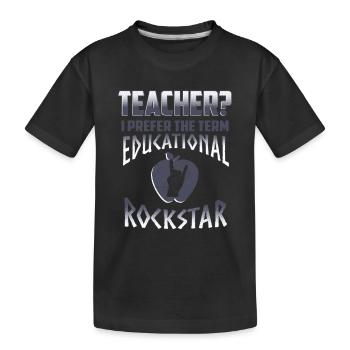 Fraîche éducation étoile Enseignant - T-shirt bio Premium Enfant - noir - Devant