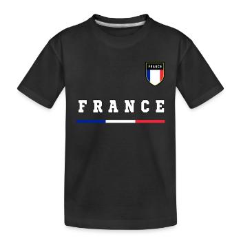 France France armoiries drapeau drapeau idée cadeau - T-shirt bio Premium Enfant - noir - Devant