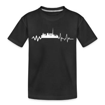 Battement de coeur Dubaï T-shirt cadeau Émirat United - T-shirt bio Premium Enfant - noir - Devant
