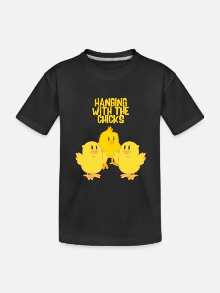 Traîner avec les poussins - T-shirt bio Premium Enfant - noir