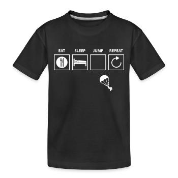 Skydiving shirt & Parachute cadeau - T-shirt bio Premium Enfant - noir - Devant