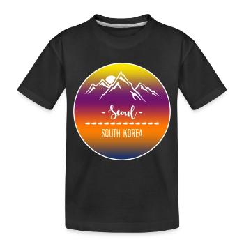 Séoul en Corée du Sud - T-shirt bio Premium Enfant - noir - Devant