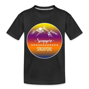 Singapour - T-shirt bio Premium Enfant - noir - Devant