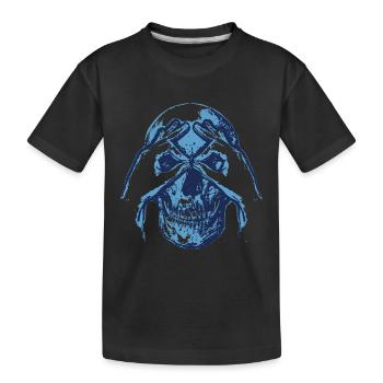 Totenkopf - Kuckuck - Geschenk - Kinder Premium Bio T-Shirt - Schwarz - Vorne