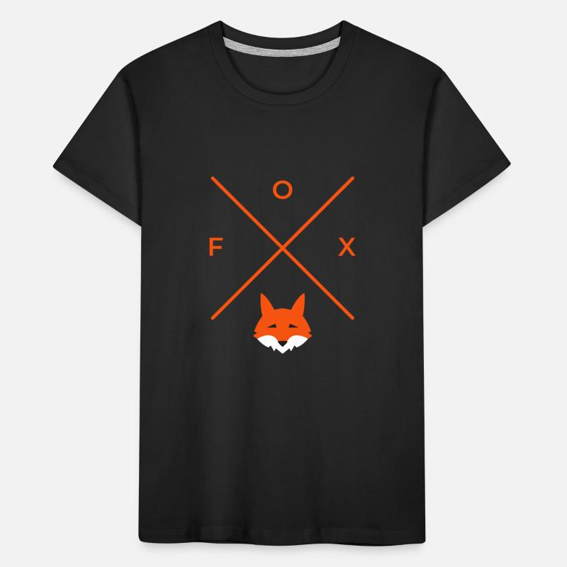 Fox fox animal wild gift idea Kids' Premium Organic T-Shirt