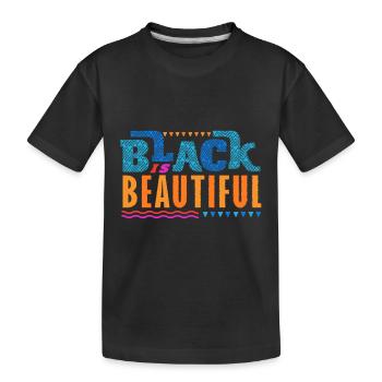 Black is Beautiful Afrikanisch Amerikanisch - Kinder Premium Bio T-Shirt - Schwarz - Vorne