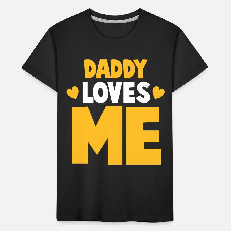 PAPA m'aime! avec mignons petits coeurs d'amour T-shirt bio Premium Enfant