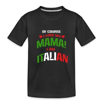 Accent italien italien Maman italienne - T-shirt bio Premium Enfant - noir - Devant