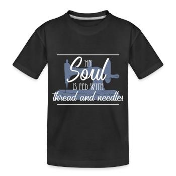 Machine à coudre couture tailleur fait main cadeau - T-shirt bio Premium Enfant - noir - Devant
