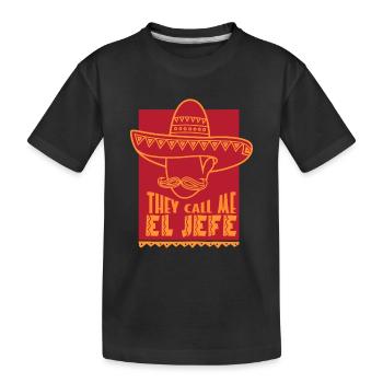 Ils m'appellent El Jefe chemise de gestionnaire drôle - T-shirt bio Premium Enfant - noir - Devant