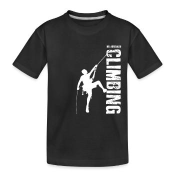 Mr Adrénaline Rock Climbing - T-shirt bio Premium Enfant - noir - Devant