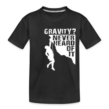 Gravity Never Heard Rock Climbing - T-shirt bio Premium Enfant - noir - Devant