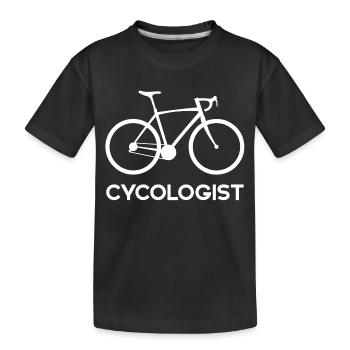 Cycologist Bike Lover - Kinder Premium Bio T-Shirt - Schwarz - Vorne