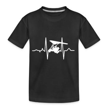 Hang gliding Lifeline Heartbeats - Kinder Premium Bio T-Shirt - Schwarz - Vorne