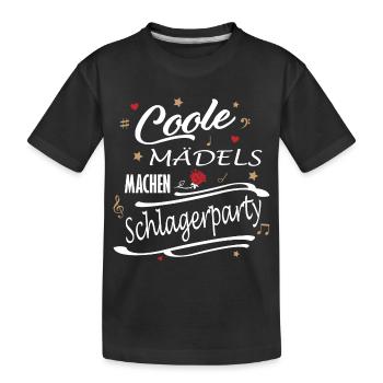 Schlagerparty Schlager Volksmusik Feiern Party - Kinder Premium Bio T-Shirt - Schwarz - Vorne