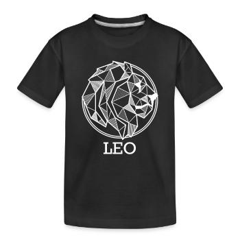Zodiac Leo cadeau géométrique leo astro - T-shirt bio Premium Enfant - noir - Devant